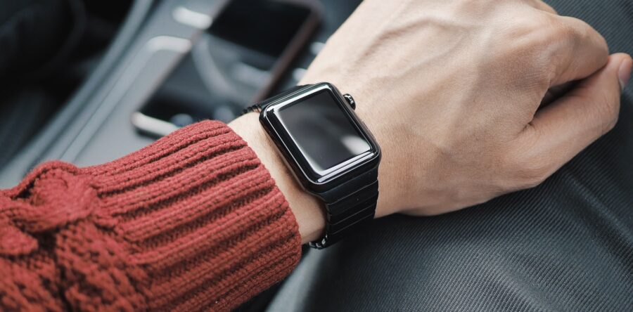 Apple watch on person's wrist